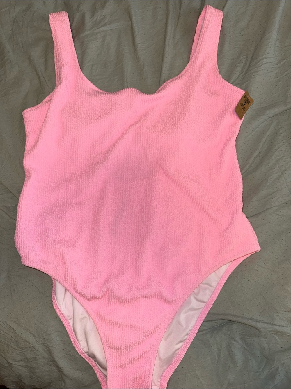 PINK Textured One-Piece Swimsuit